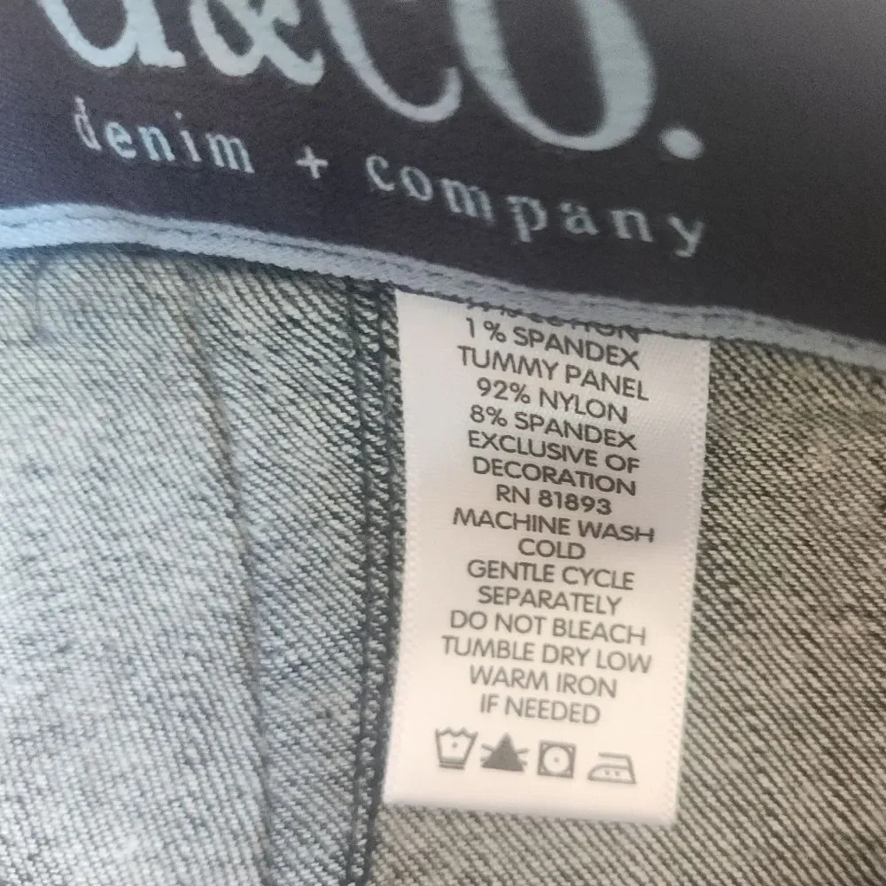 72 D&C Denim & Co plus sz 20 dark wash jeans - Picture 6 of 8